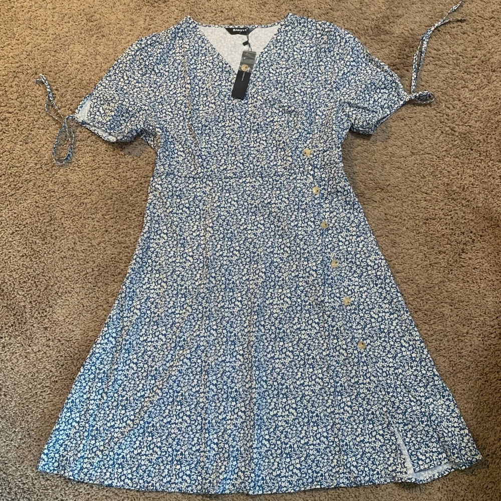 NWT Allegra K Floral Dress Large